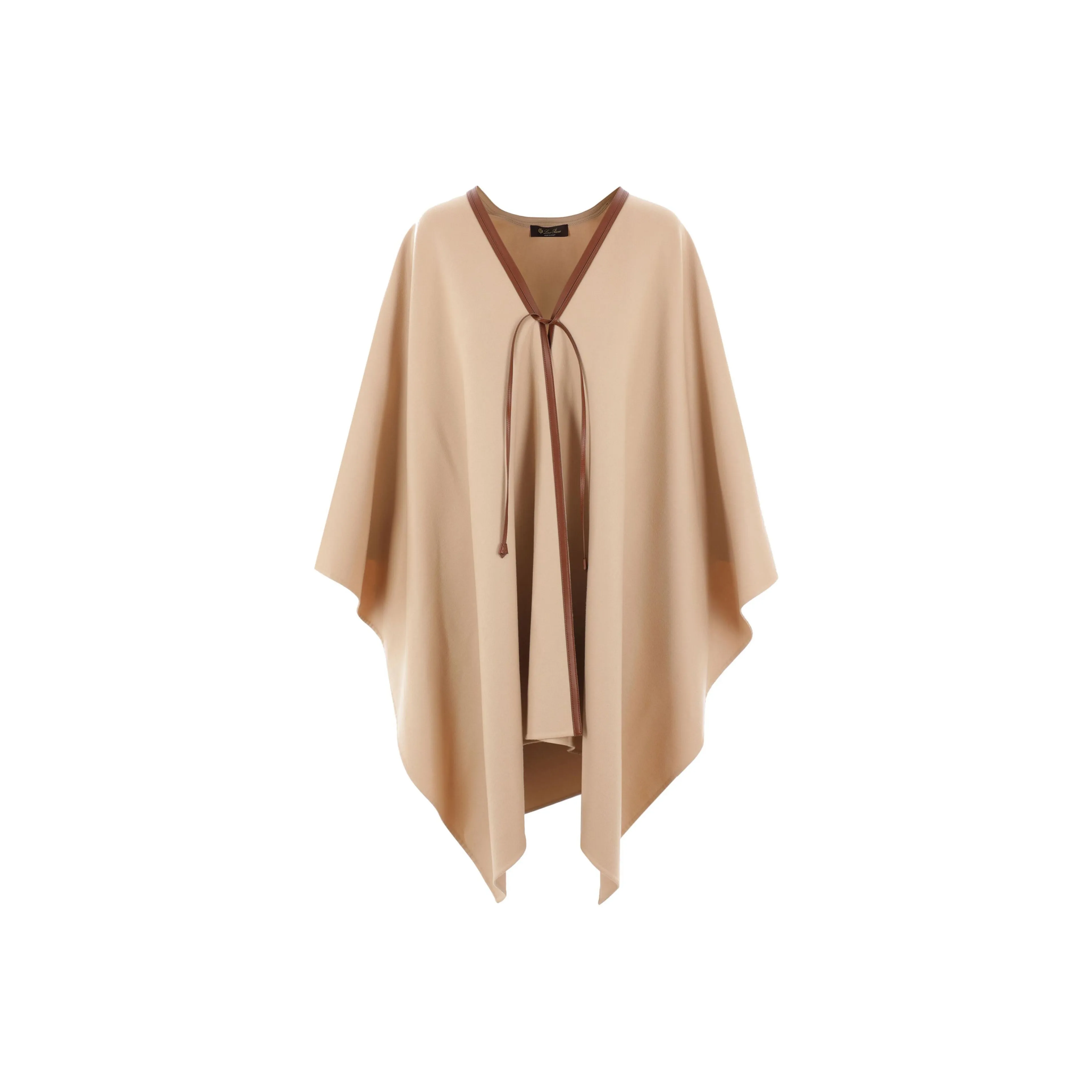Loro Piana Leather trim Cashmere Cape