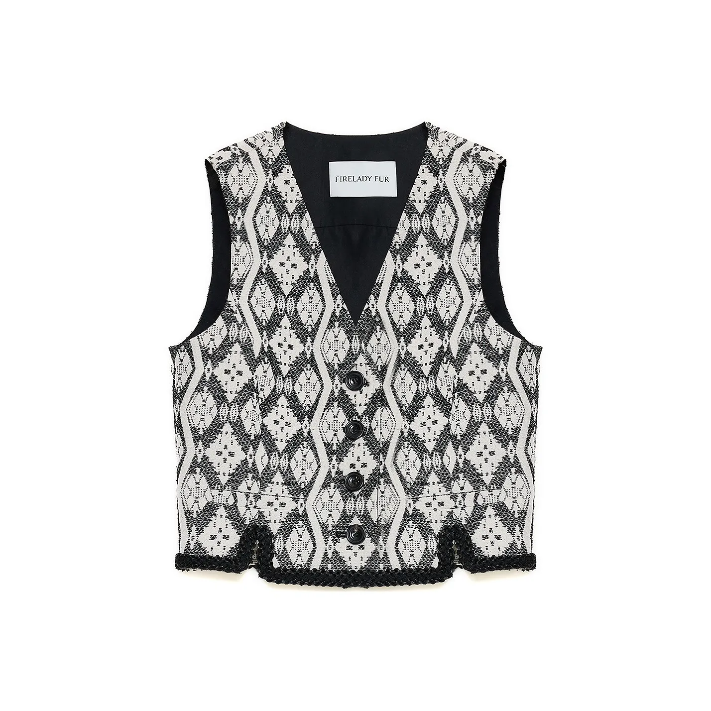 FIRELADY FUR Vest Women's Ethnic Multicolor