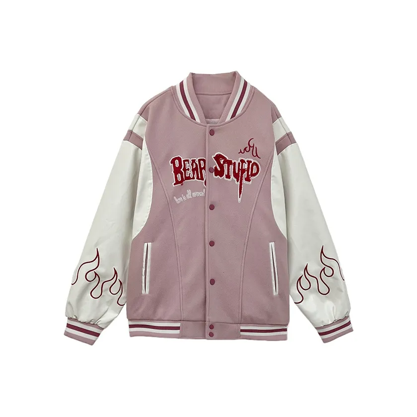 Icicofficial Бейсбольная куртка Женская Розовая