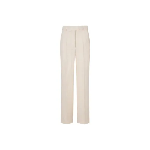 MaxMara Studio Экрю Женские Повседневные Брюки