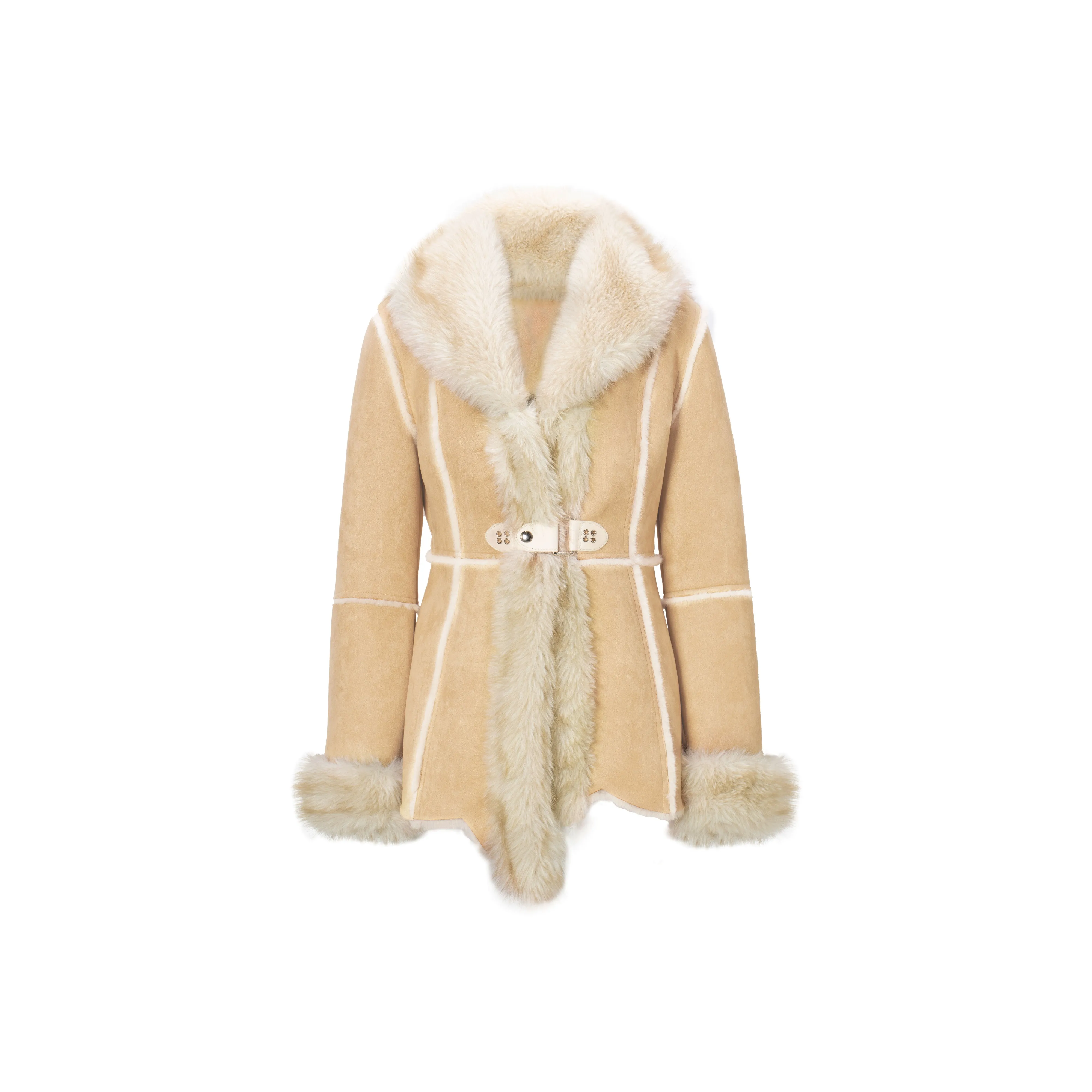 JYOSEI Velvet feel Coat Women's Light Brown