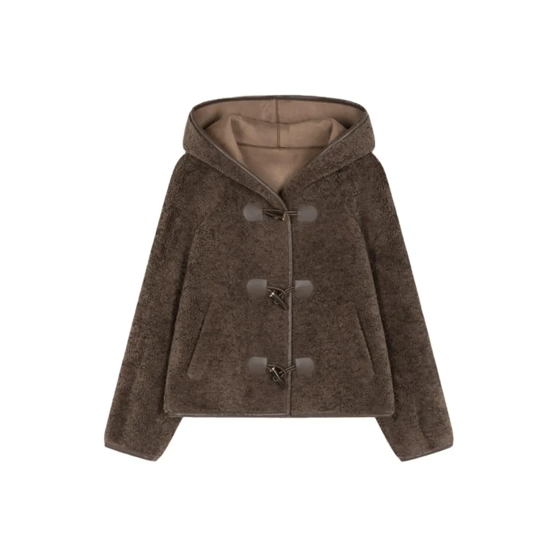 IHIMI Бархат Feel Пальто Женские Кофе