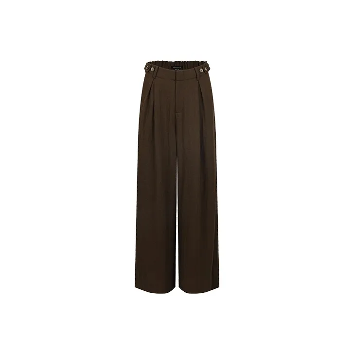 URBAN REVIVO Casual Pants Women's Dark Brown