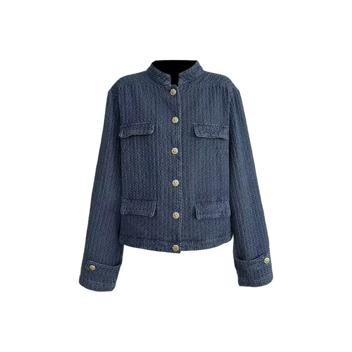 NOOING Джинсовая куртка женская цвет деним синий