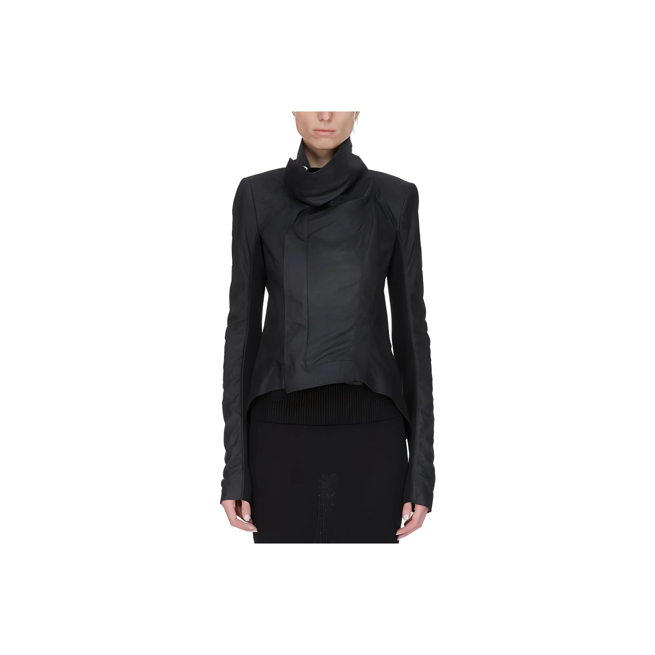 RICK OWENS Leather Jackets Women's Black