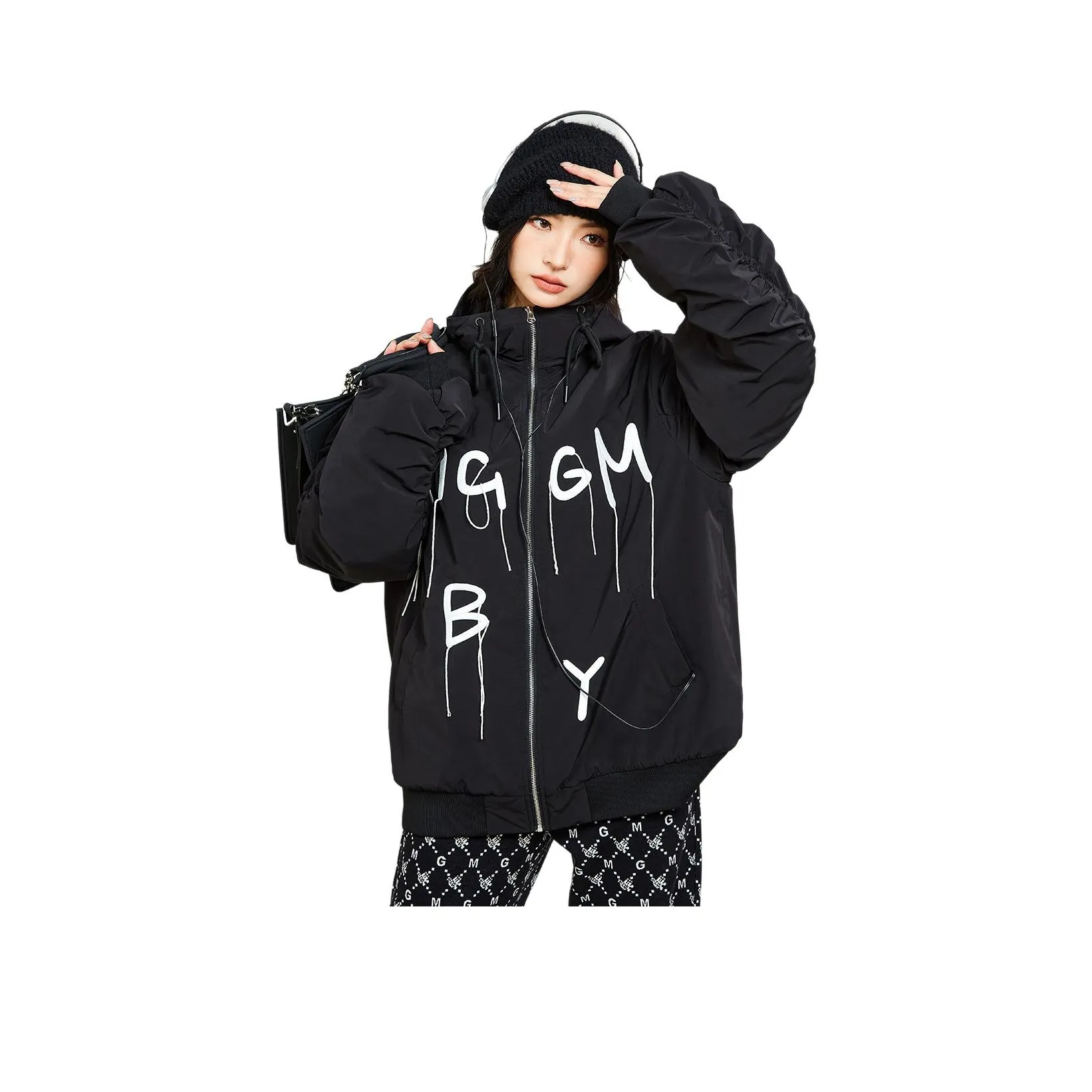 MUGUOGUOMU Вельвет Feel Пальто Женское Черное