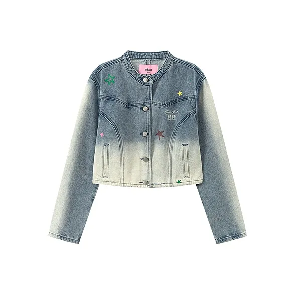 CHUU Джинсовая куртка женская светлый деним