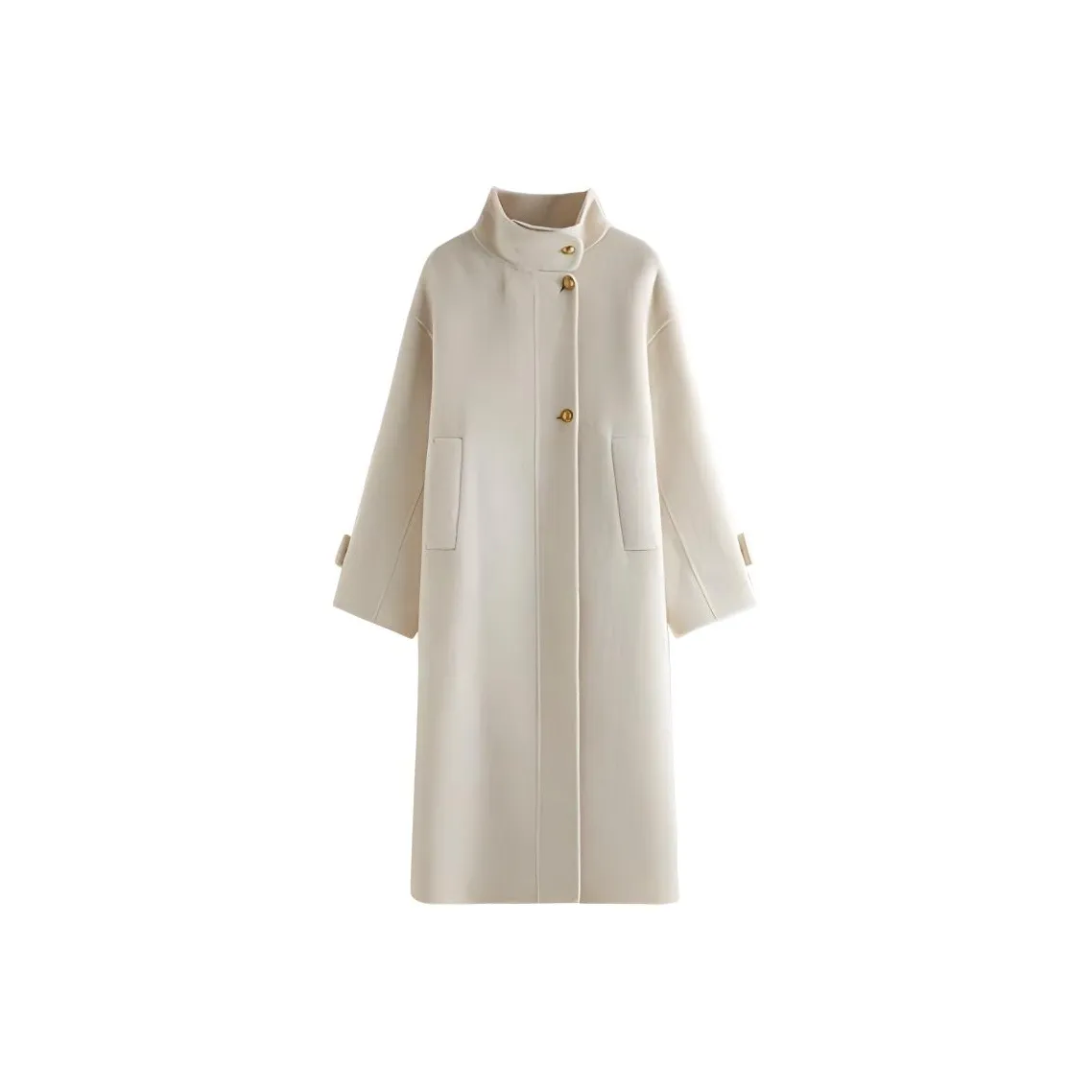 FANSILANEN Воротник-стойка Верблюжья шерсть Двойная сторона Шерсть Куртка Женская