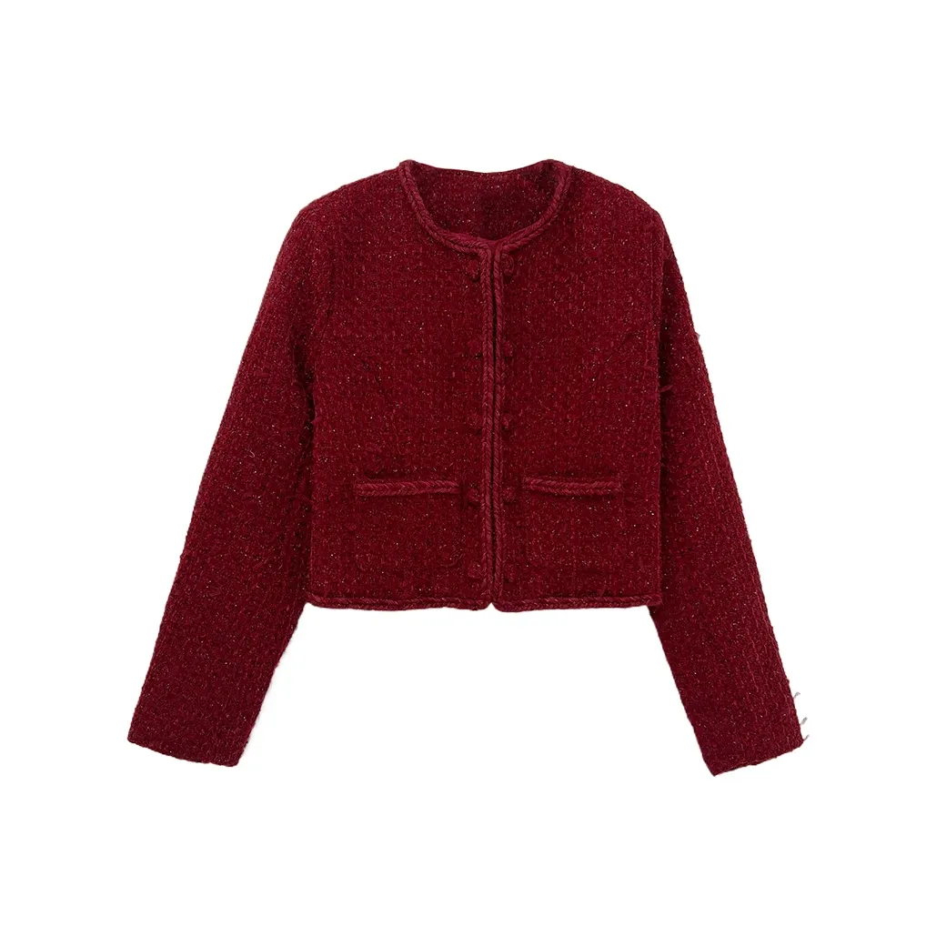 Icicofficial Укороченная куртка женская красная [верхняя одежда]