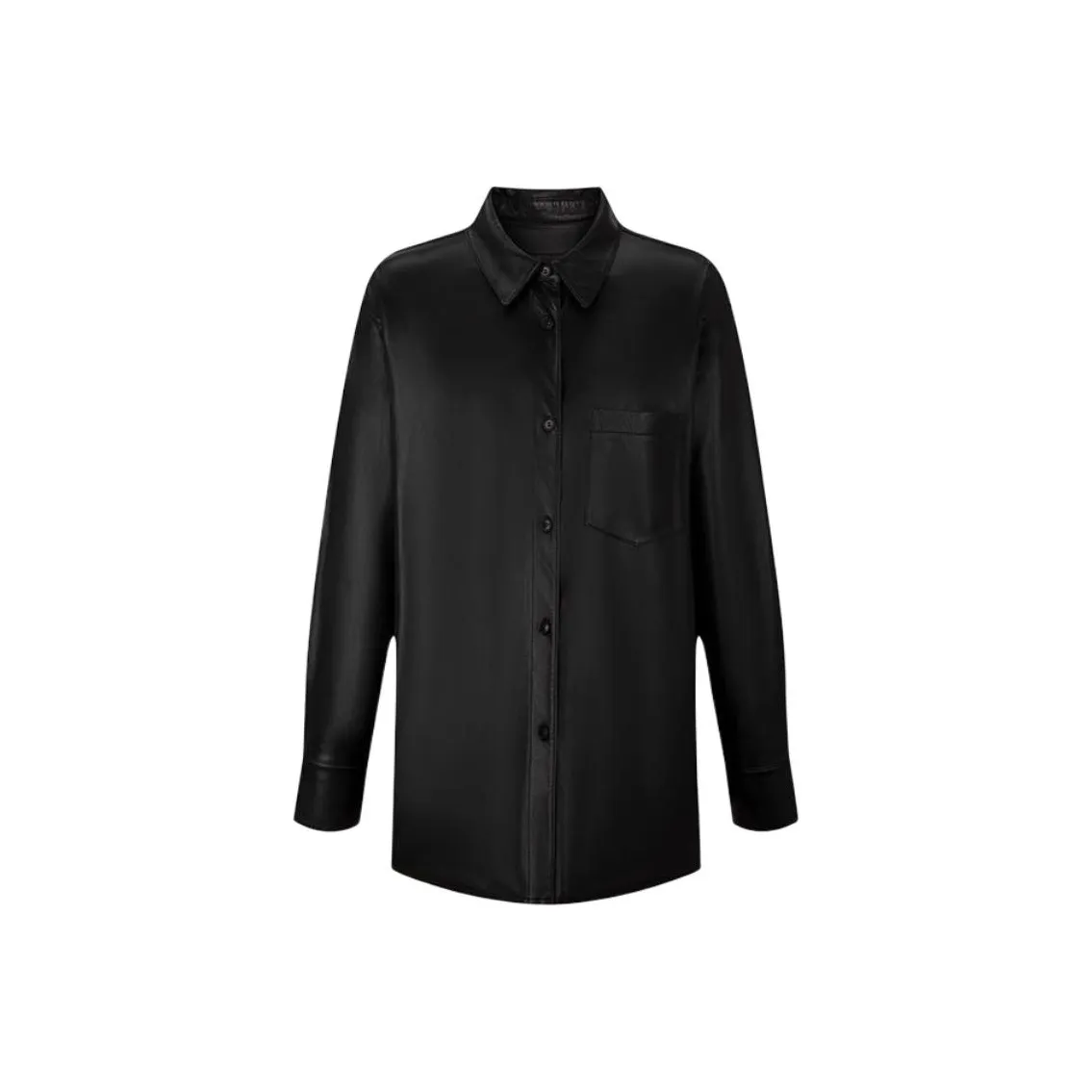 CALVIN KLEIN Leather Jacket Women's Space Black
