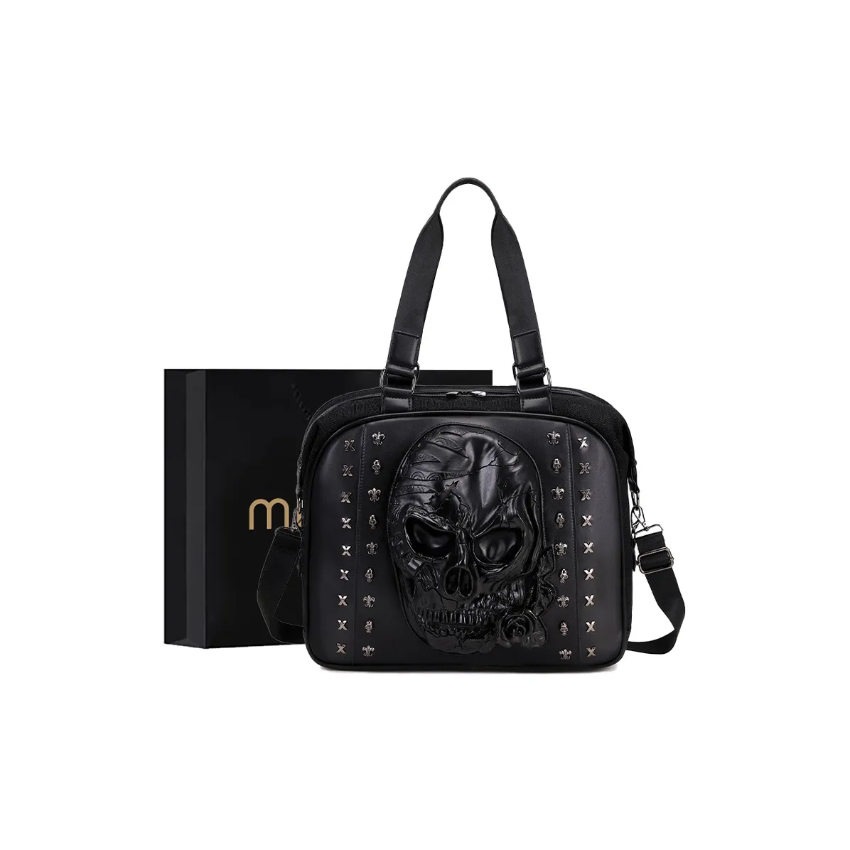 MILOOKY ПУ (полиуретан) Сумка Мужская Черный Золото Серебряный