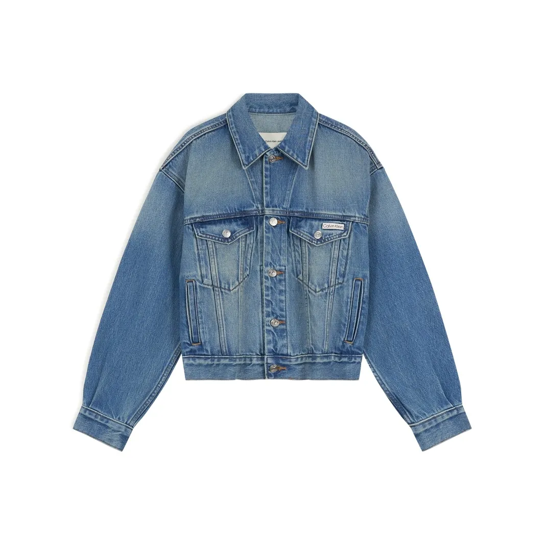 CALVIN KLEIN Denim Jacket Women's Light Blue
