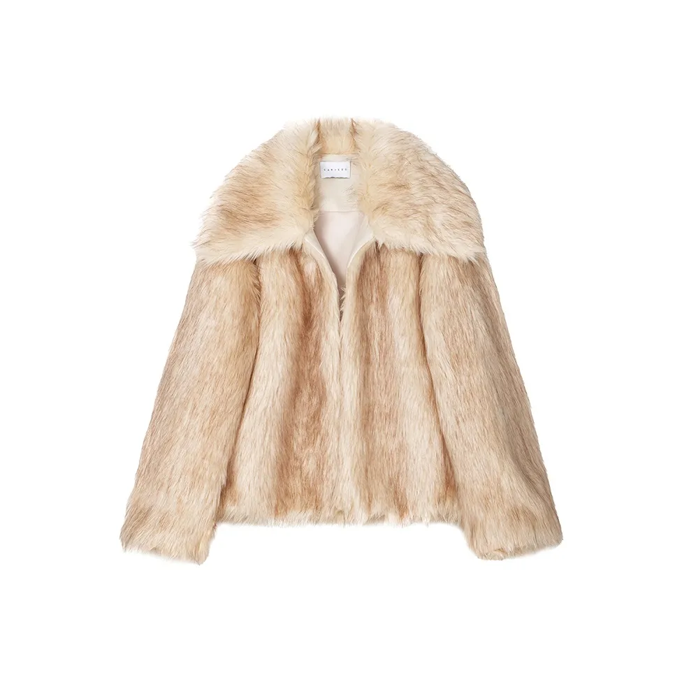 CARIEDO Мех Женский Молочно-чайный Коричневый