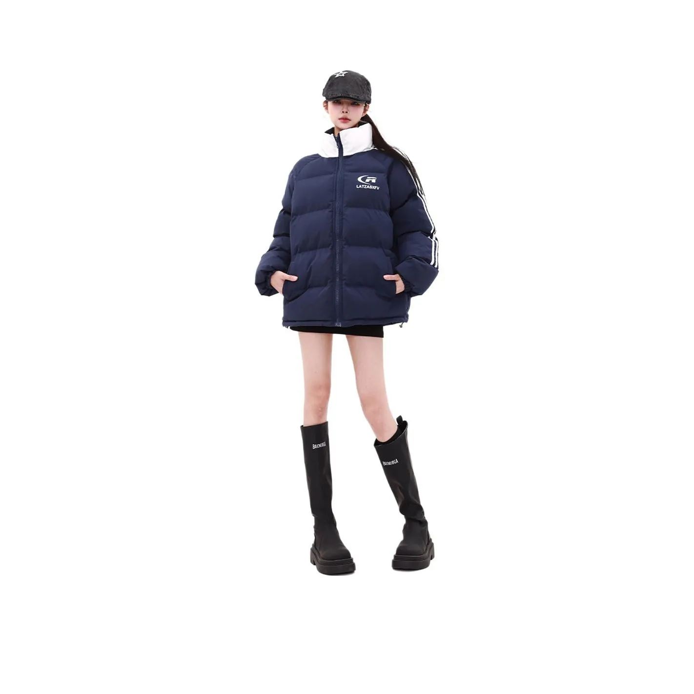 IQC Puffer Jacket Women's Navy Blue