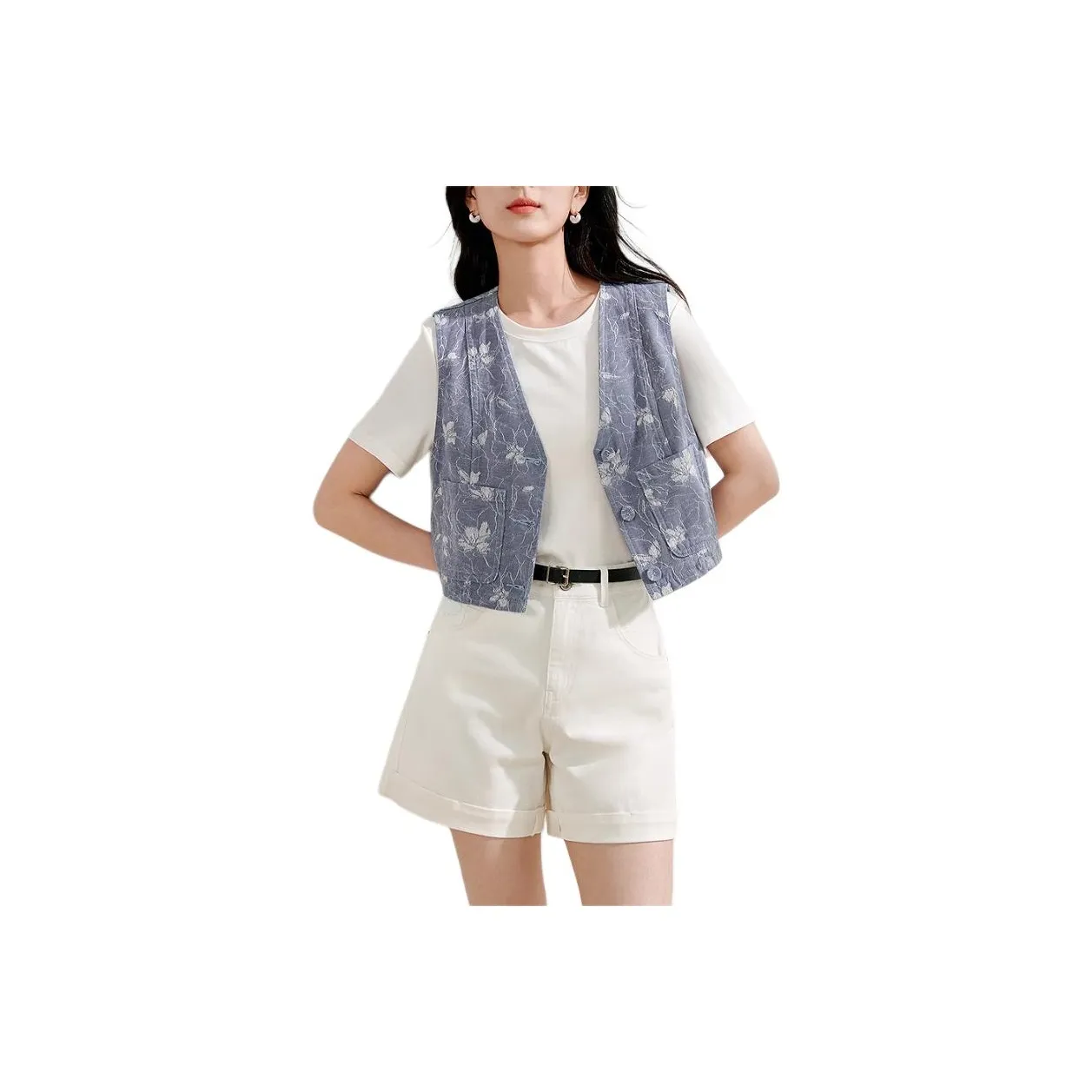 Inman SS24 Жилет Женские Джинсовый синий