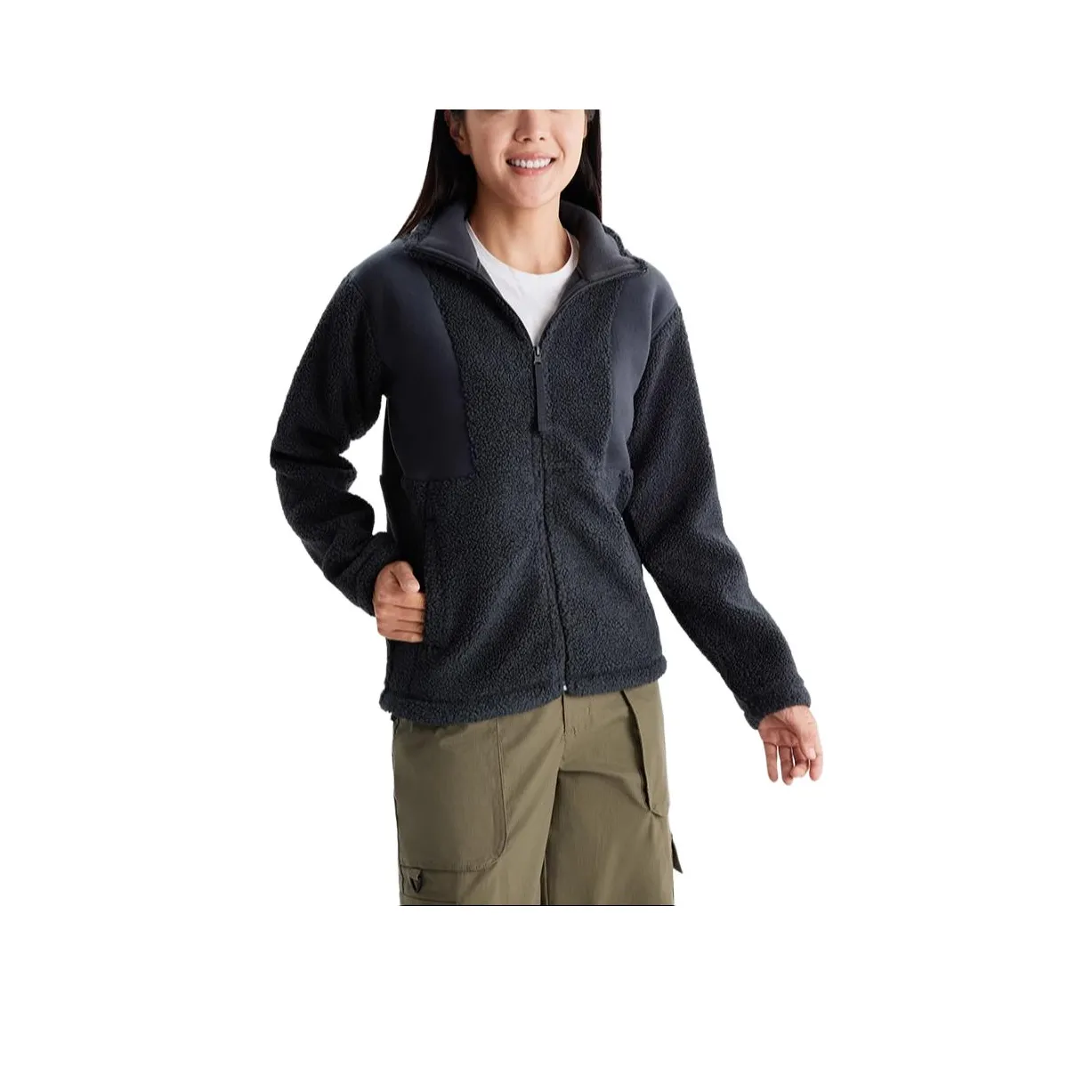 Columbia совместный бренд Casual Outdoor Бархат Feel Пальто Женское Черное Серое