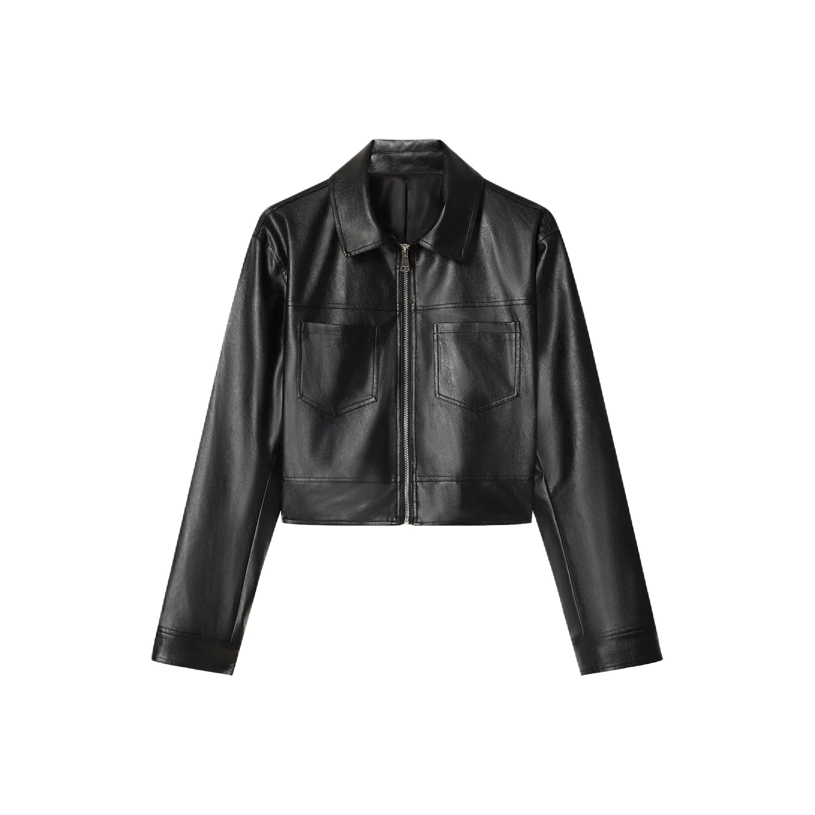 THE SEA LIFE Кожа Куртка Женская Черный Маг