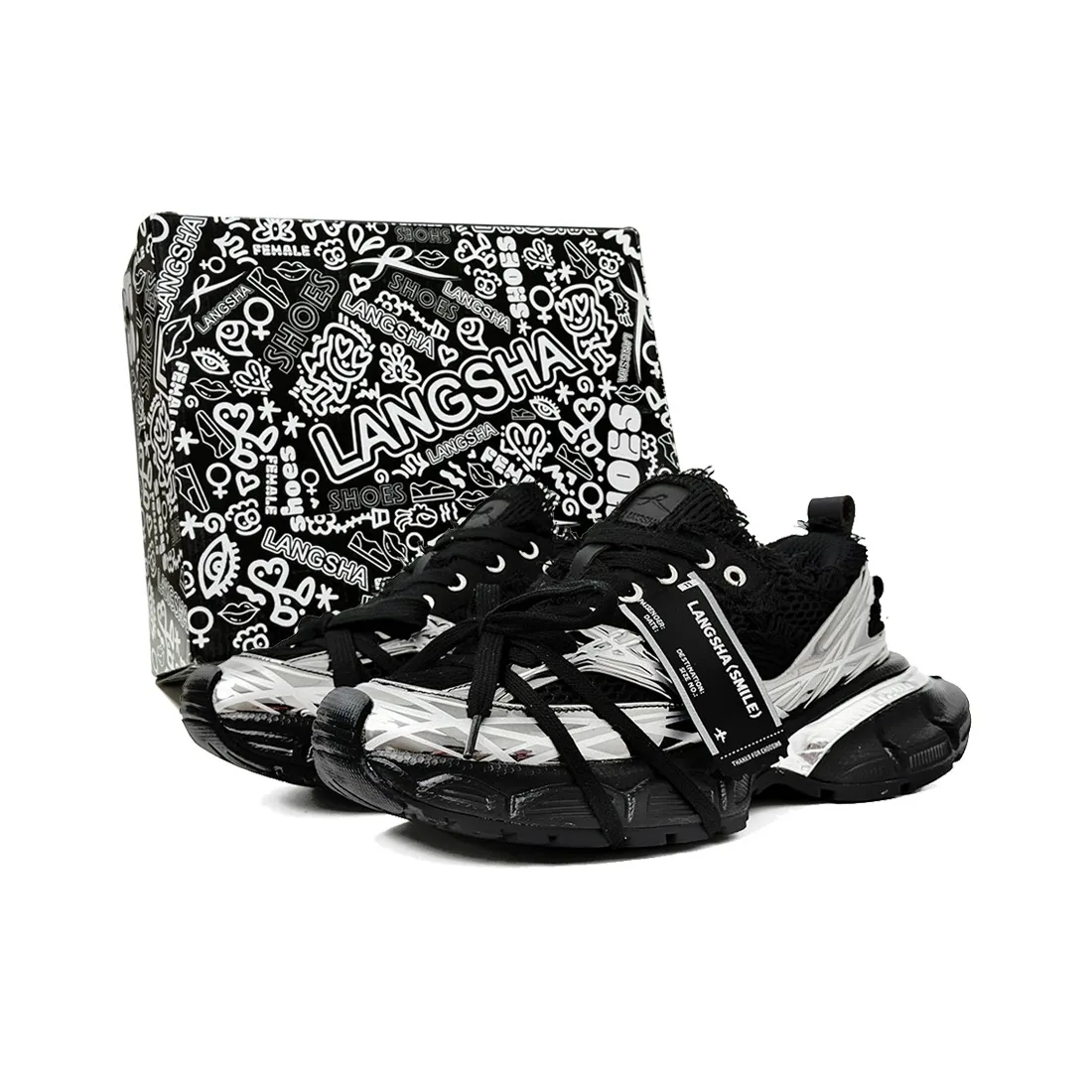 Lanza M.S.R Collection Slip-resistant Abrasion-resistant Breathable Увеличивающий высоту Низкий Топ Подошва Кроссовки Унисекс