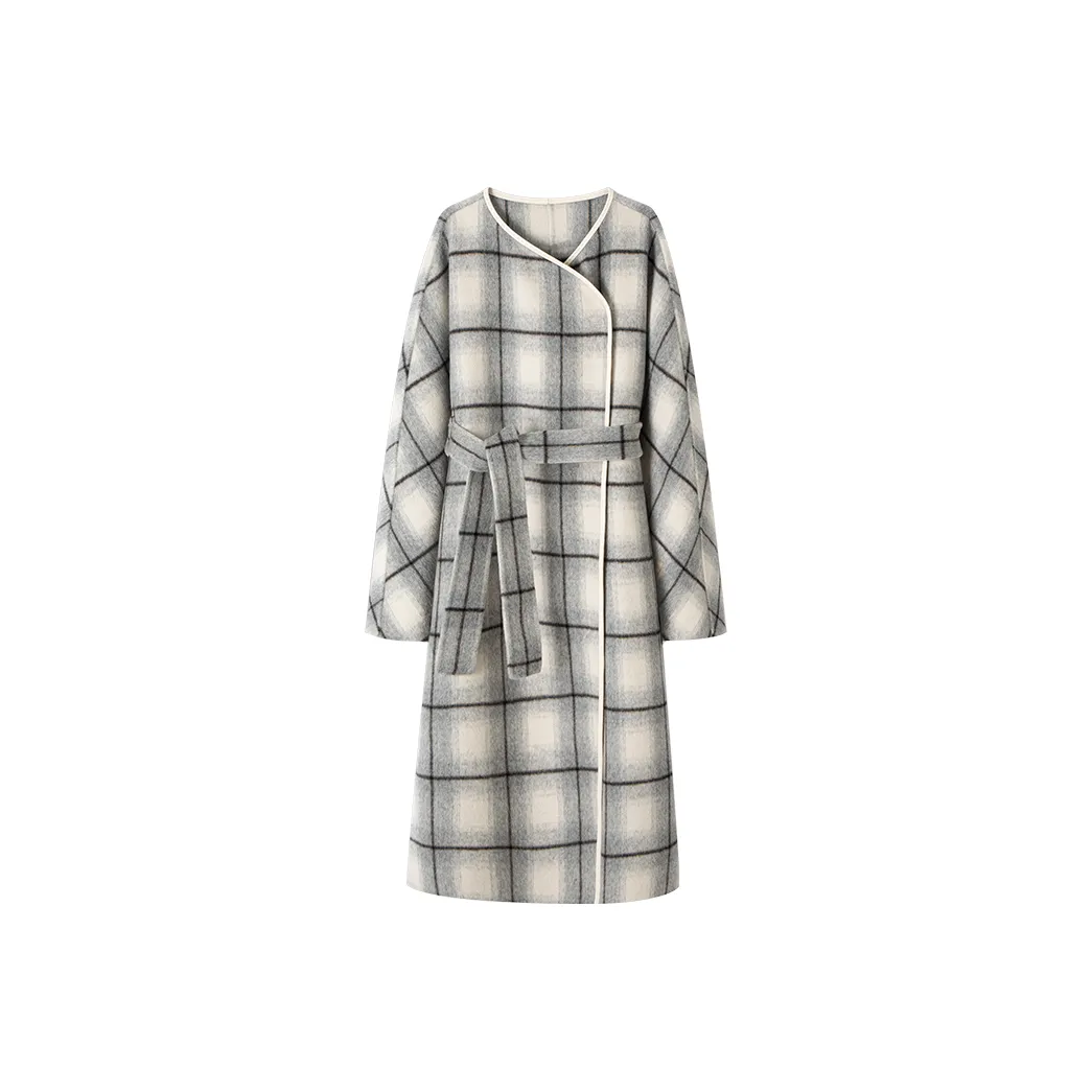 MOSIIMORII Куртка Женская Светло-Серый Клетка