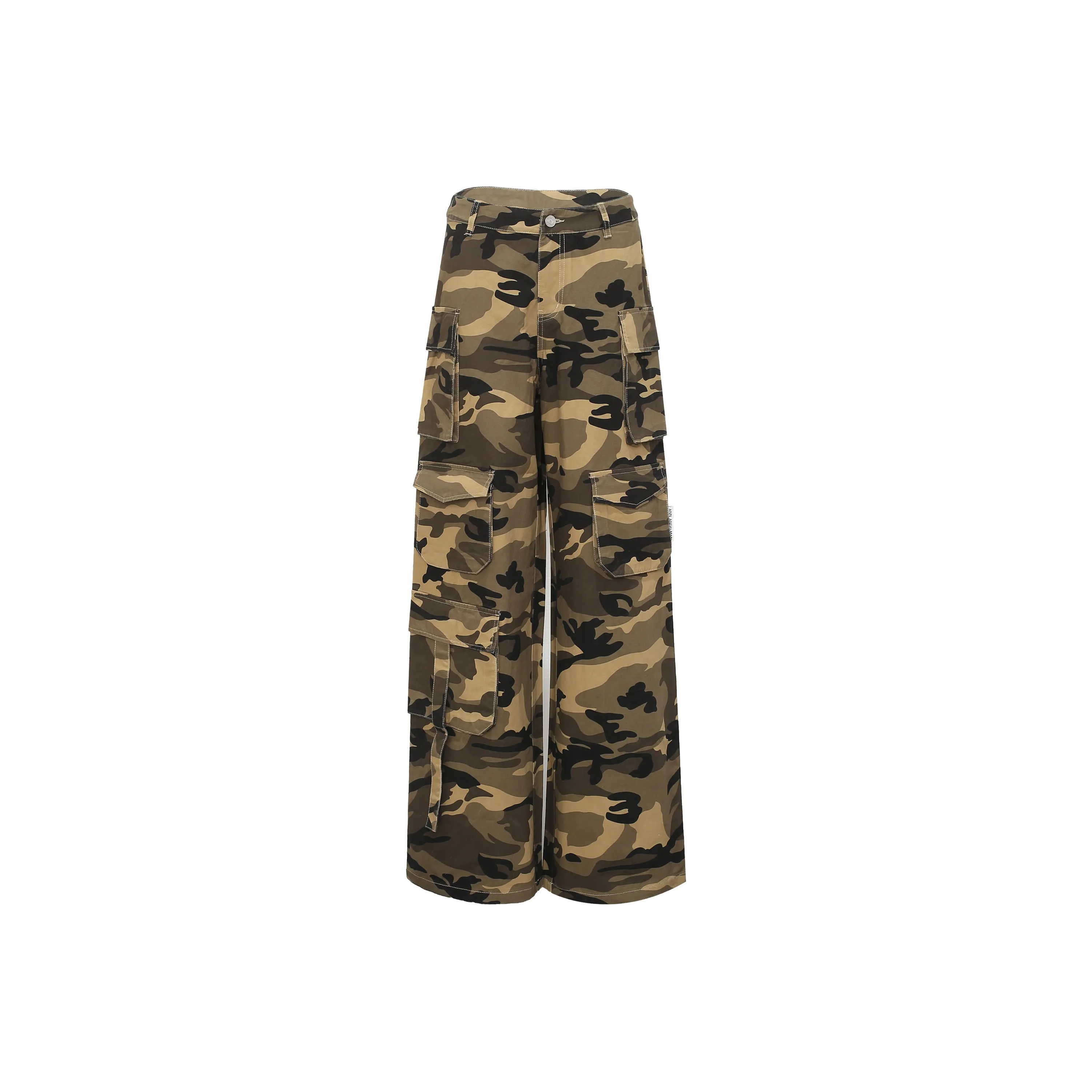 Ann Andelman Casual Pants Women's Camouflage Yellow