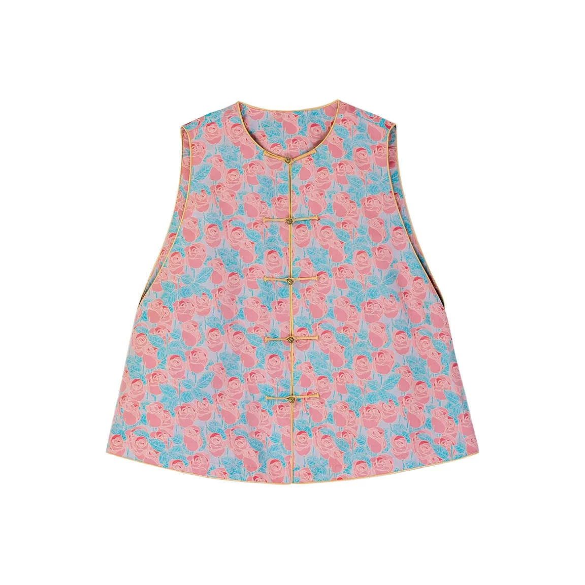 YICHENGFENGXU Жилет Женские Розовый Розовый Цветочный Songjin