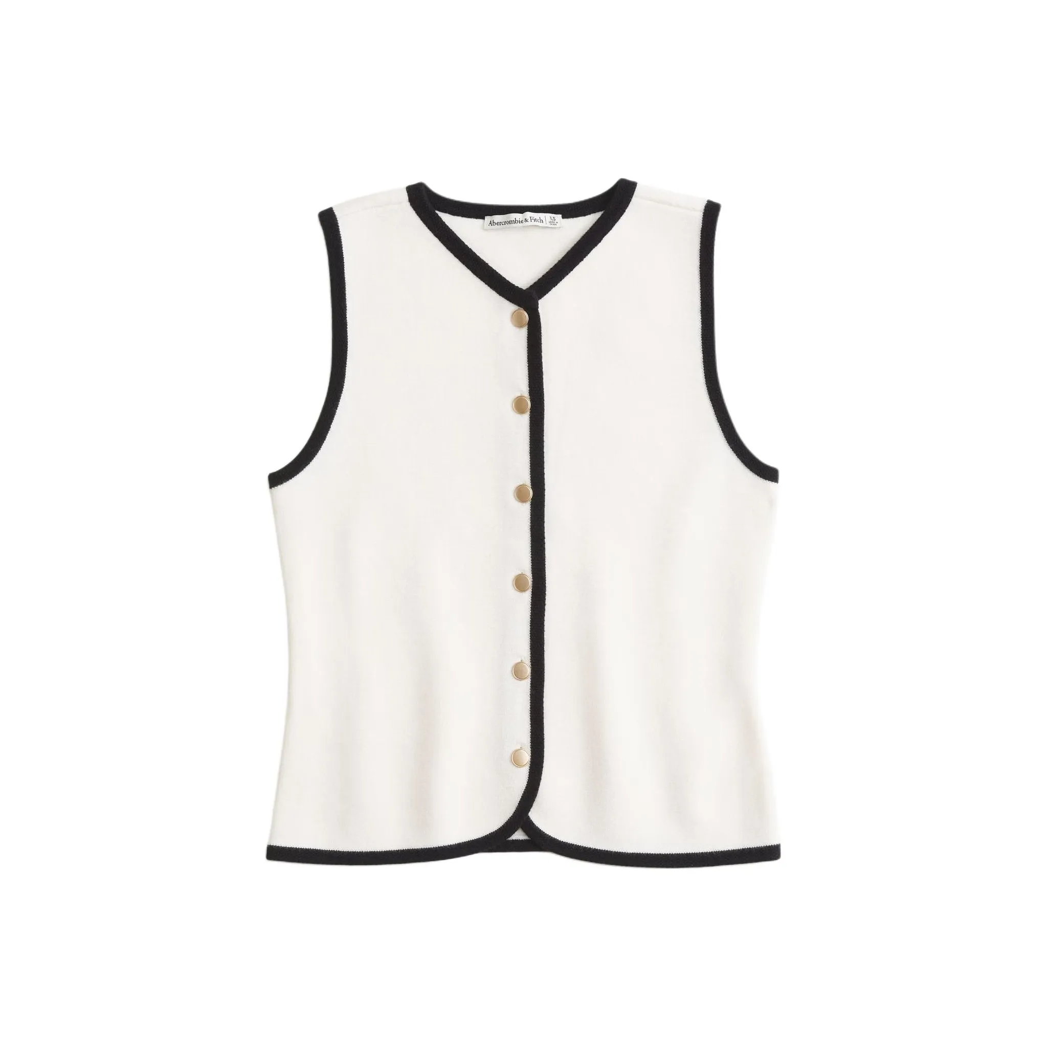 Abercrombie＆Fitch Жилет Женские Кремовый