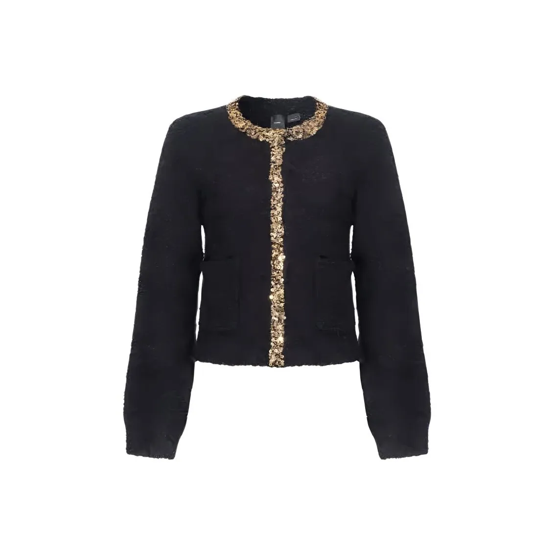 PINKO FW24 Velvet-feel Coat Women's Black
