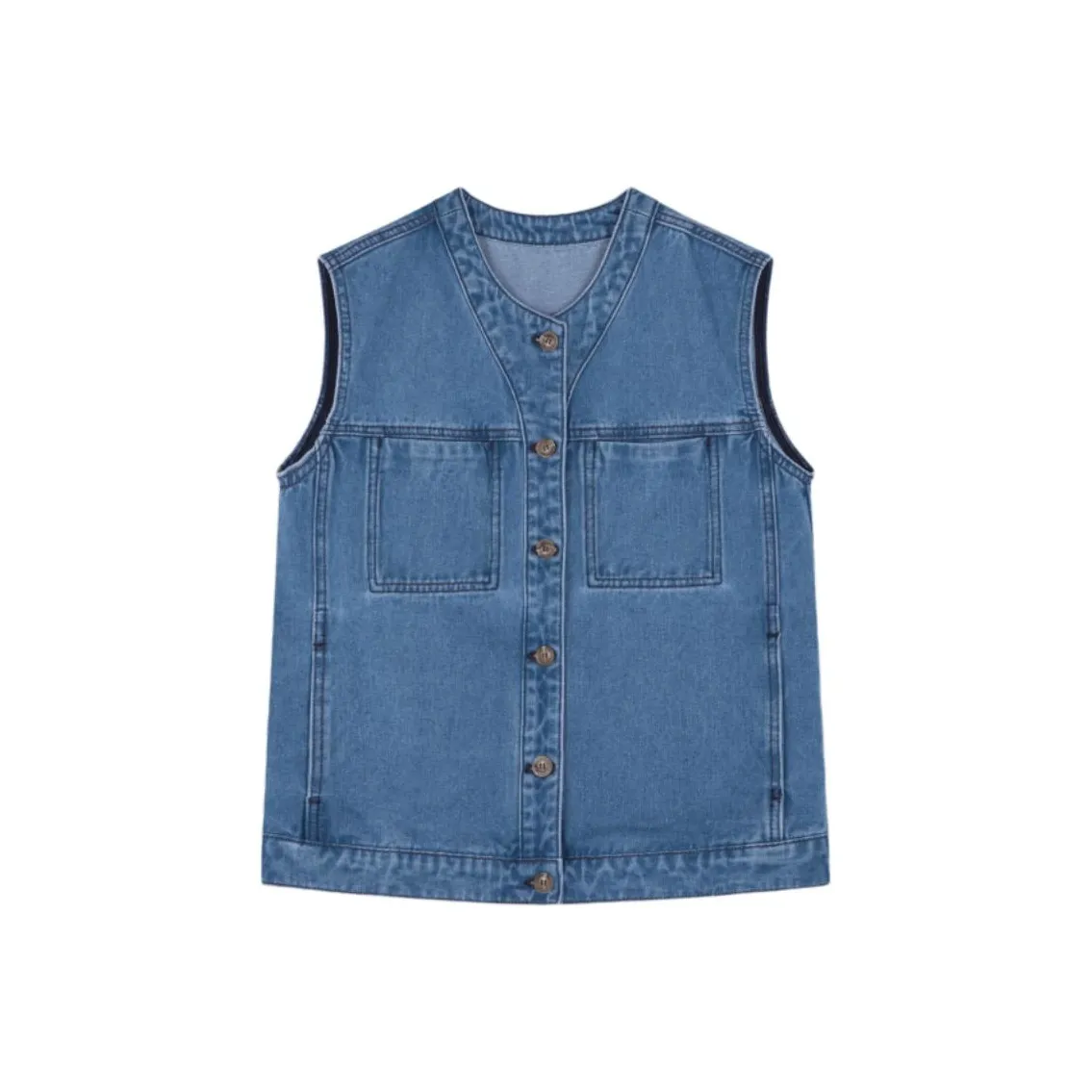 IHIMI Джинсовый синий Женские жилеты