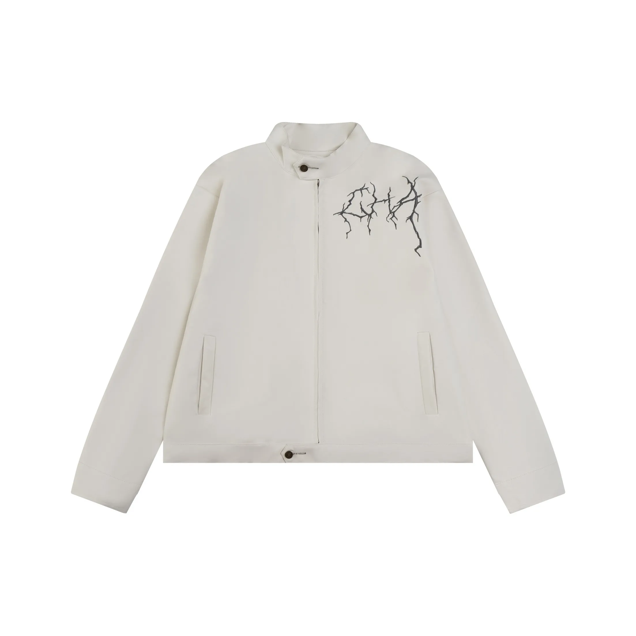 VINMUK Leather Jacket Unisex White