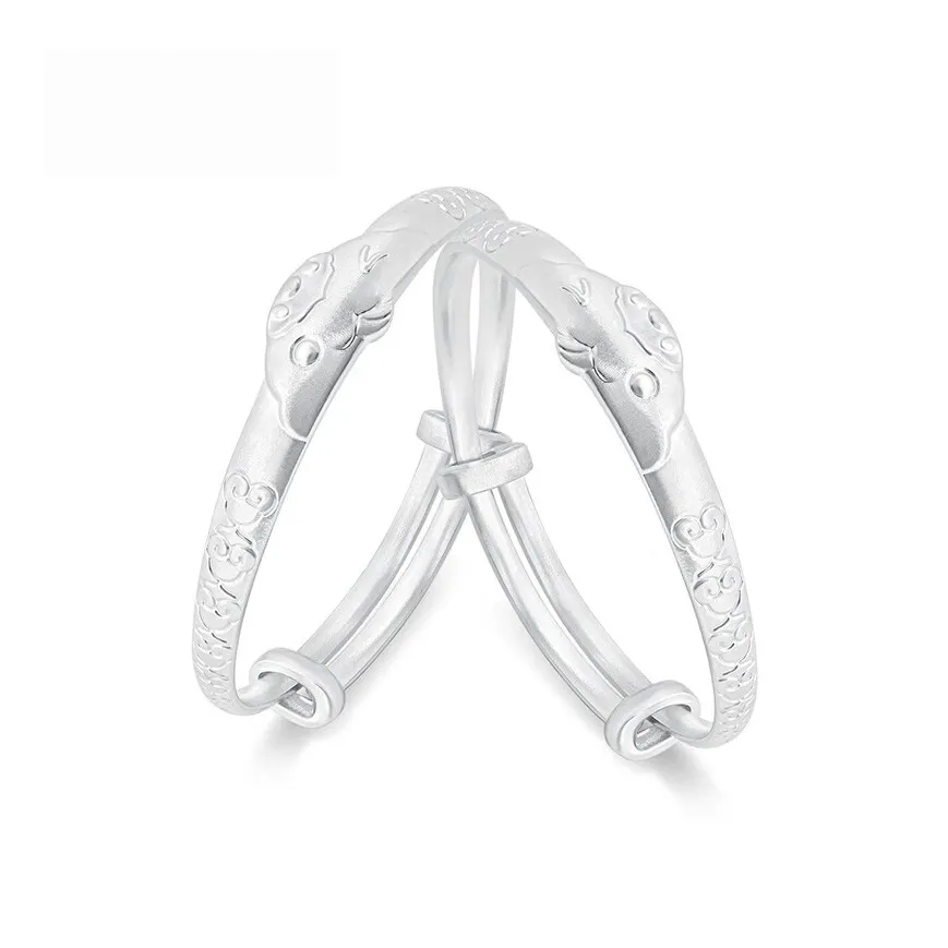 Bear Silversmith 999 Fine Silver Sterling Silver Bangle Kids'
