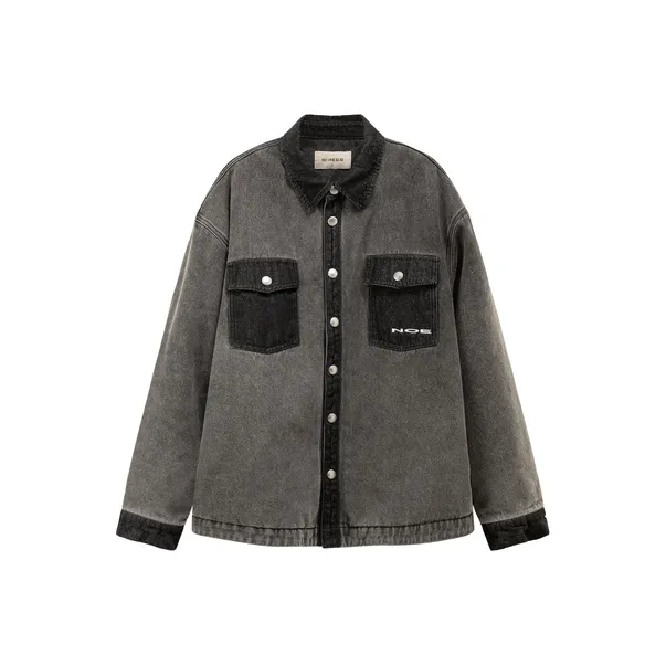 NO ONE ELSE Хлопковый пуховик унисекс темно-серый