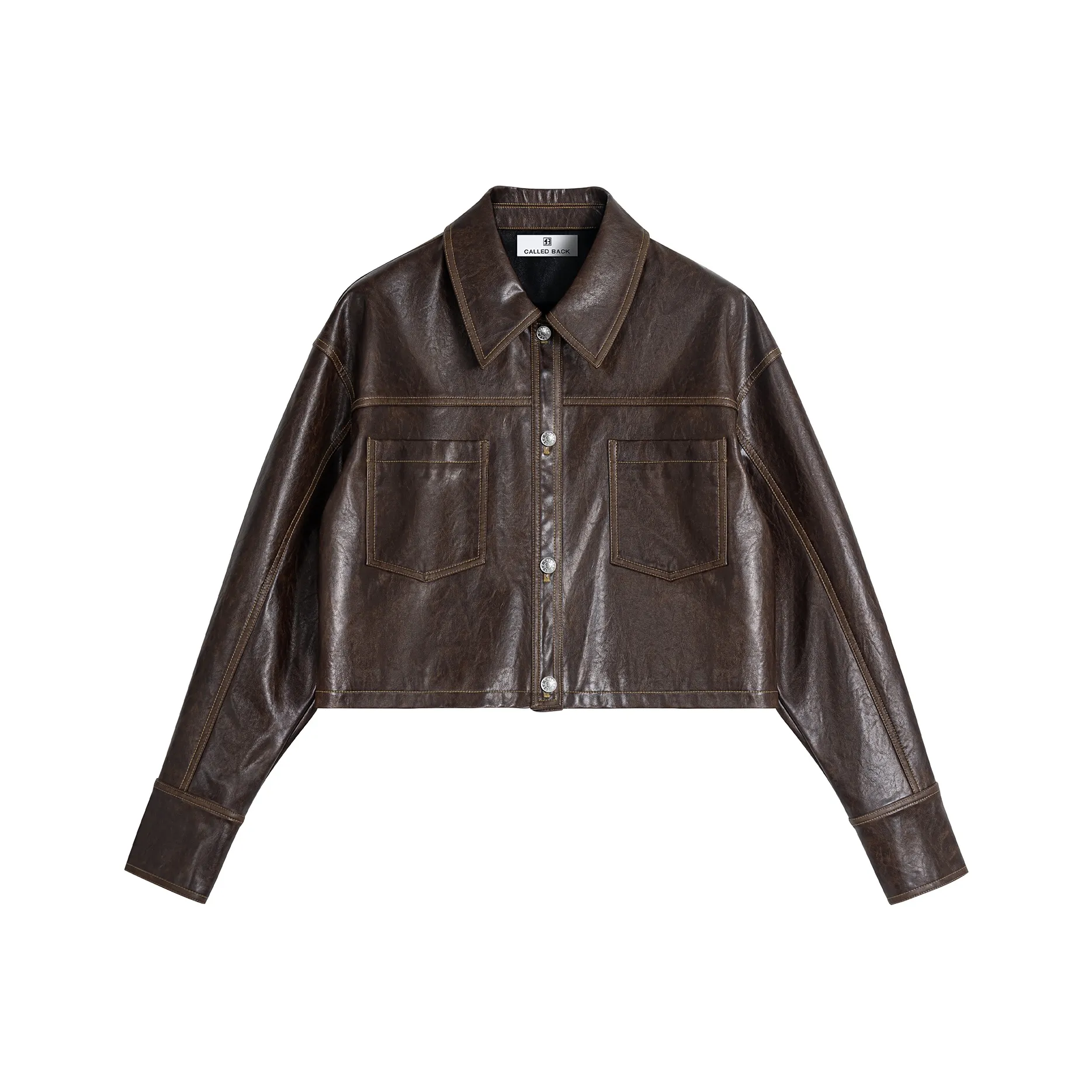 CALLED BACK Кожа Куртка Женская Коричневая