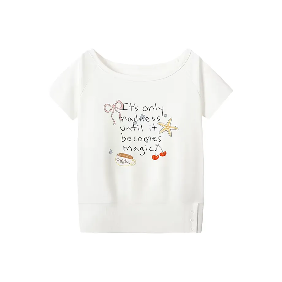 SYEEE WITH U Стандартная T-рубашка Женская Белая