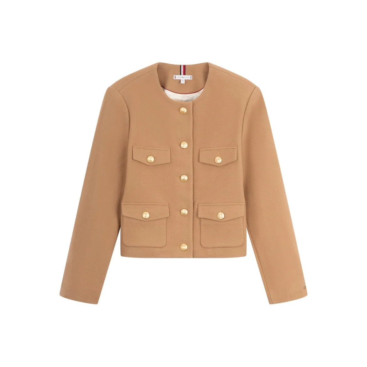 Tommy Hilfiger Cropped Jacket Women's Khaki Томми Хилфигер Укороченная Куртка Женская Хаки
