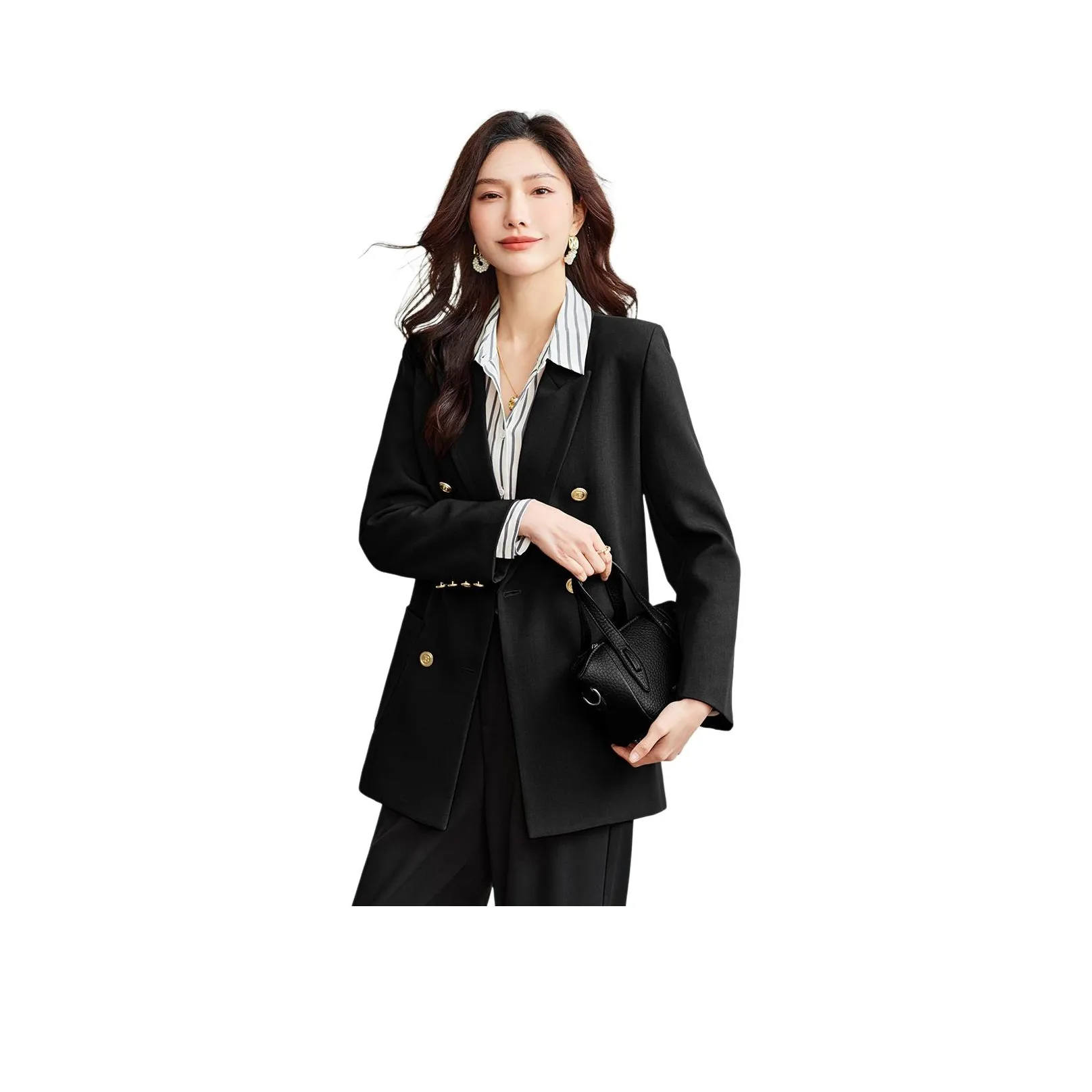 TERRE BLEUE Весенний Осенний Бизнес Костюм Свободного кроя Женский