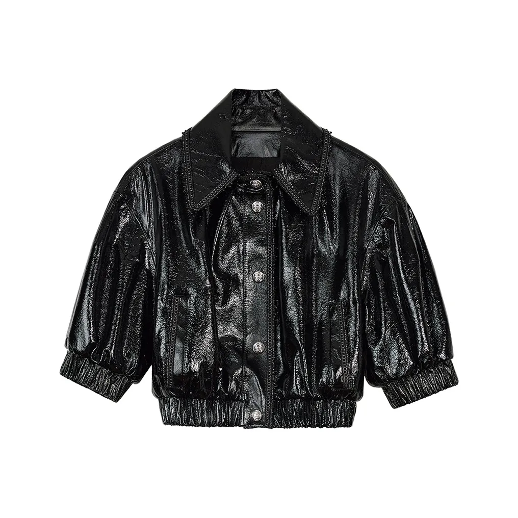 NancyCavally Leather mercy jacket Women's Black