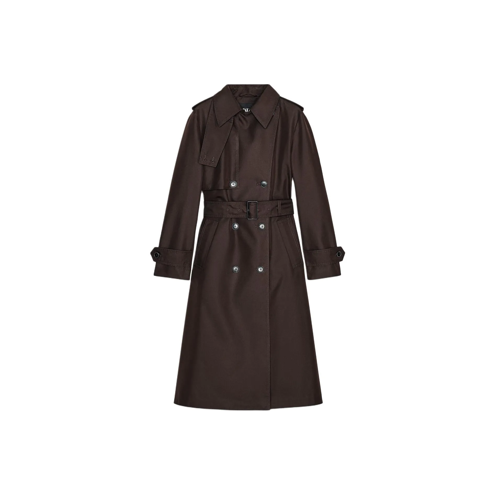 ZARA Trench Coat Women's Chocolate