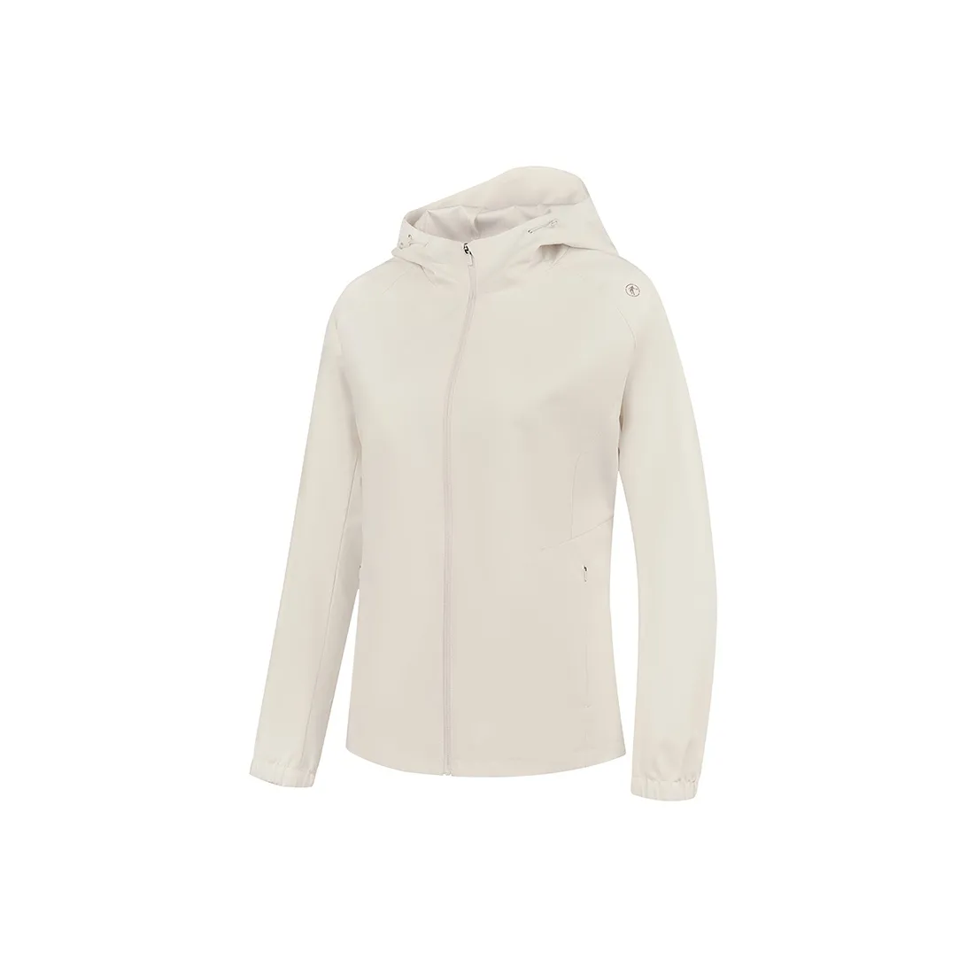 QIAODAN Trench Coat Women's Cream White