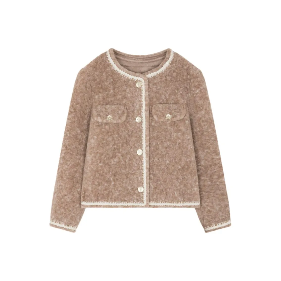 IHIMI Velvet feel Coat Women's Gold Chocolate Brown