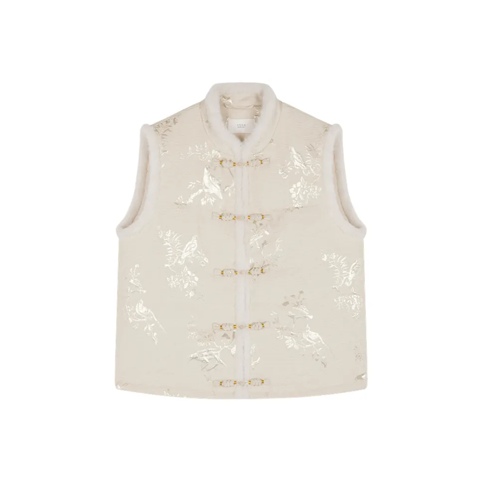 Mo Han Yi Mei Жилет Женские Бежевый