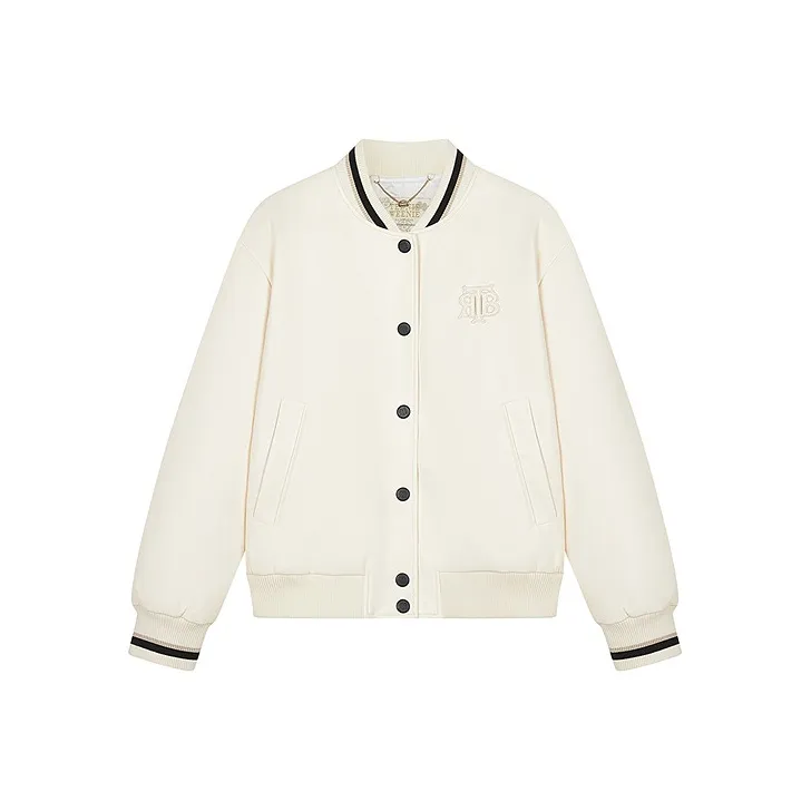 Teenie Weenie Leather Jacket Women's Ivory White