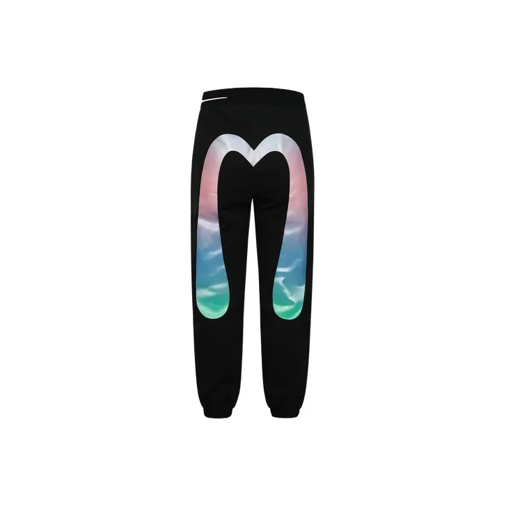 EVISU AW23 Women's M-Logo Print Sweatpants Black
