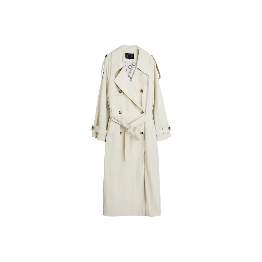 ELLE Trench Coat Fall Women's Ecru