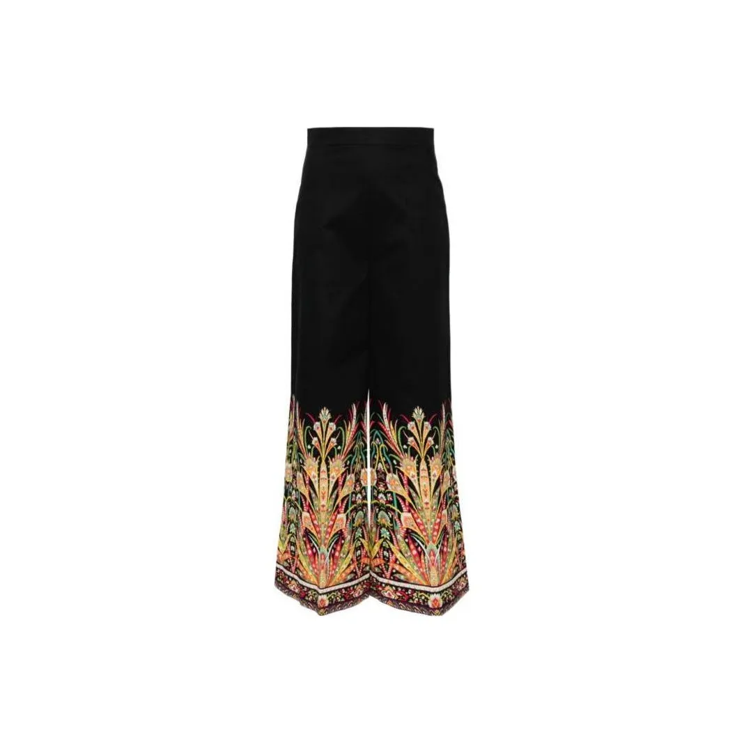 ETRO Botanical Printed High Waist Palazzo Pants