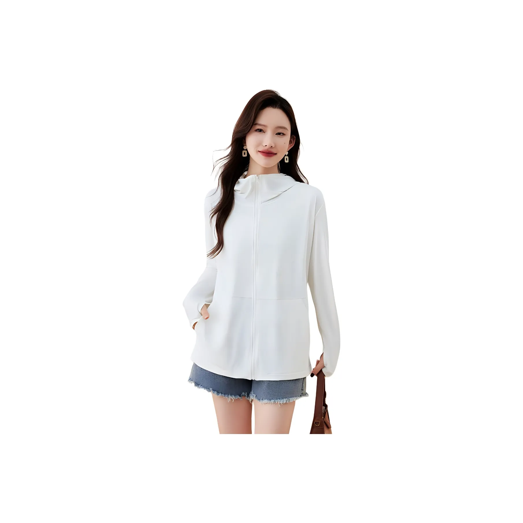 X MOOM Sun Protection Clothing Women's White
