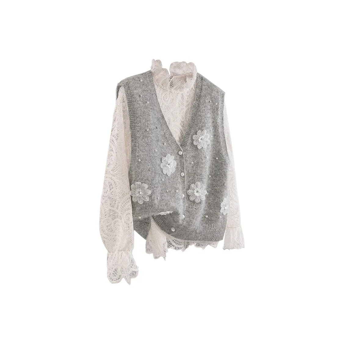 Cypress House Жилет Женский Светло-Серый