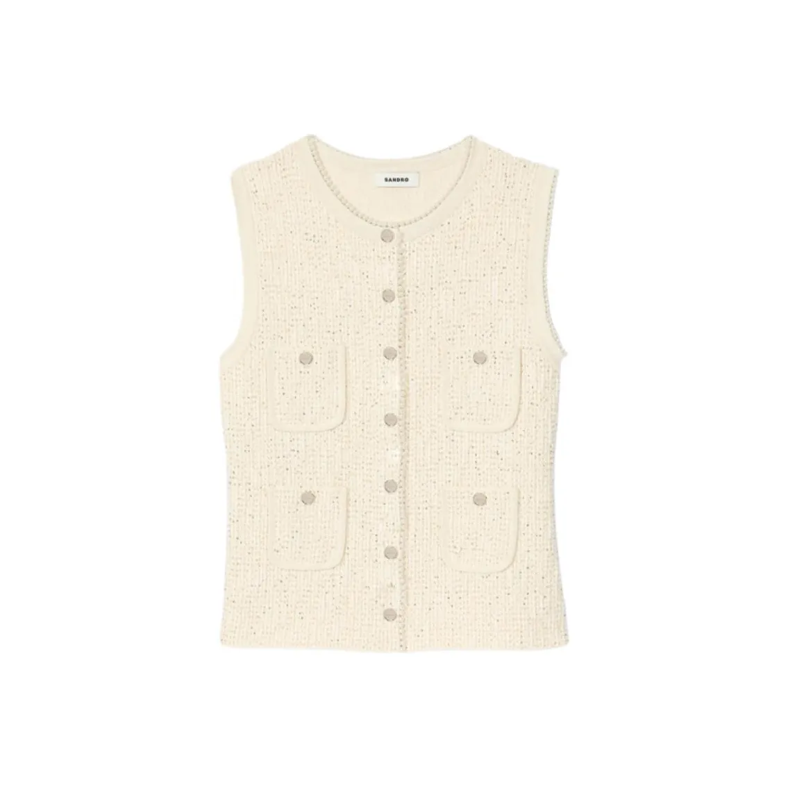 Sandro Tweed Waistcoat