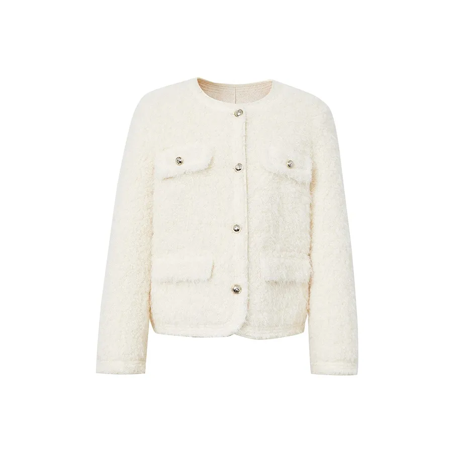 Hopeshow Экрю 004 Женские меховые изделия