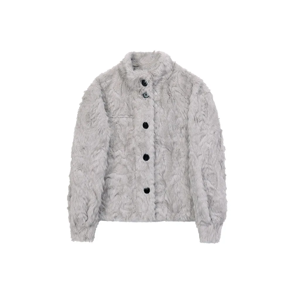 Beast King Мех Имитация Овечьей Кожи Коллекция Женская Серый