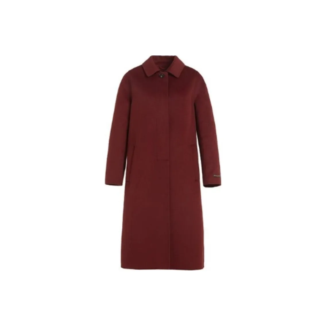QIAOWANNI Coats Women's Burgundy Wine Red